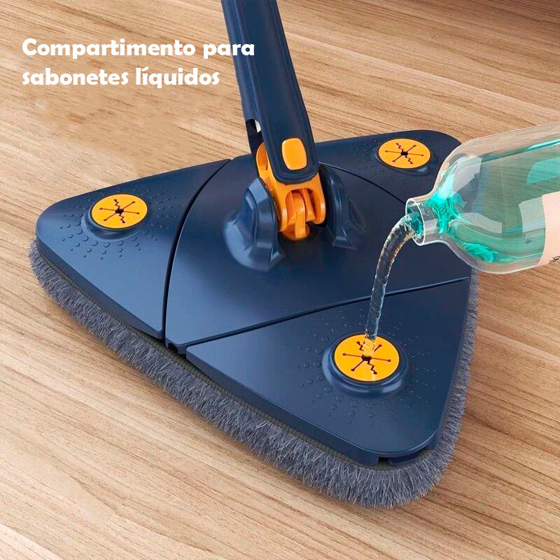 Esfregão Triangulo Mop De Limpeza Ajustável Giratória 360° Rodo Piso Janela  Teto Ceramica | Shopee Brasil