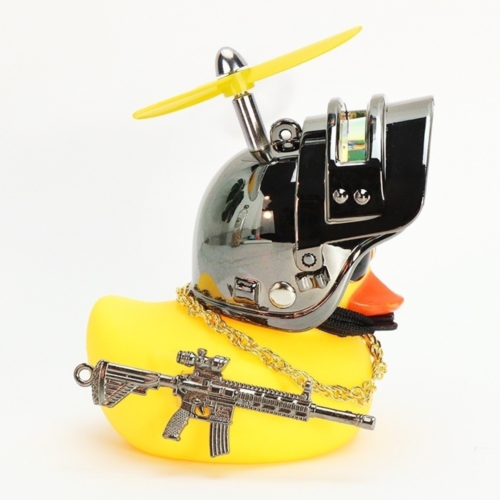 Patos Fofinhos Decoração Bicicleta Carro Motocicleta Pato Móveis Brinquedo De Com Adesivo De Hélice Silicone Nível 3 Capacete Para