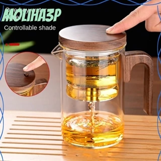 Bule De Bolha De Separação MOLIHA3P , Com Alça , Vidro De Filtragem De Chá Infusor