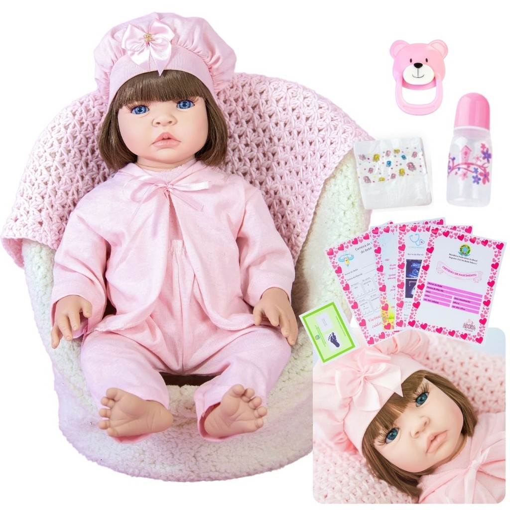 Boneca Bebê Reborn Silicone Barato Promoção Menina Bebe Original Barata ...