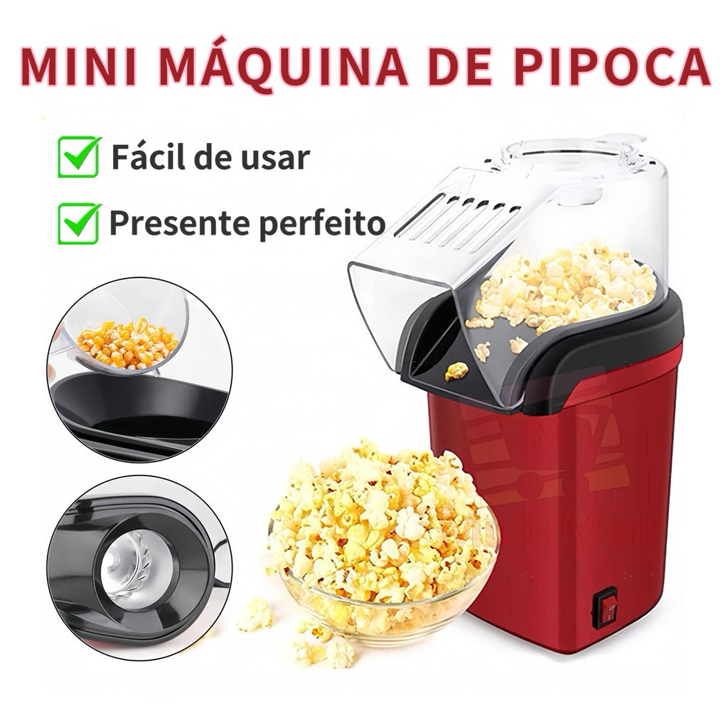 PIPOQUEIRA ELÉRICA 110V Máquina Fazer Pipoca Sem Óleo Envio Imediato