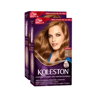 KIT DUO Koleston Colr Marrom Dourado 77 55g
