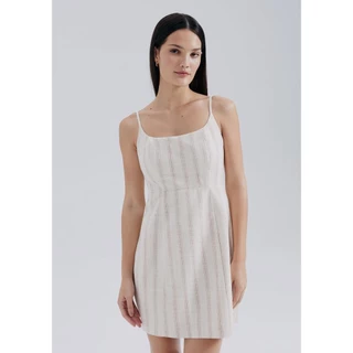 Vestido Curto Fio Tinto Com Linho Hering