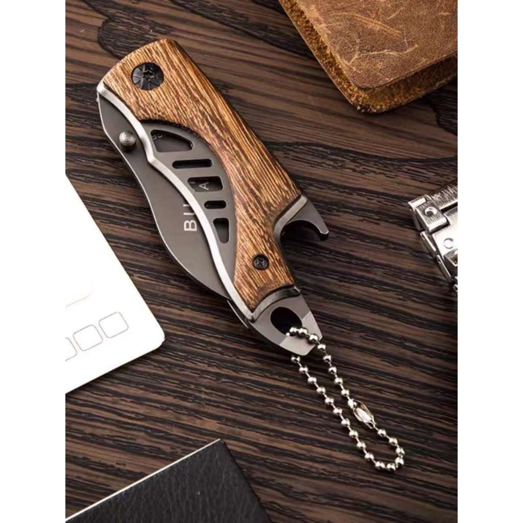 Mini Canivete Chaveiro C/Abridor Madeira X65