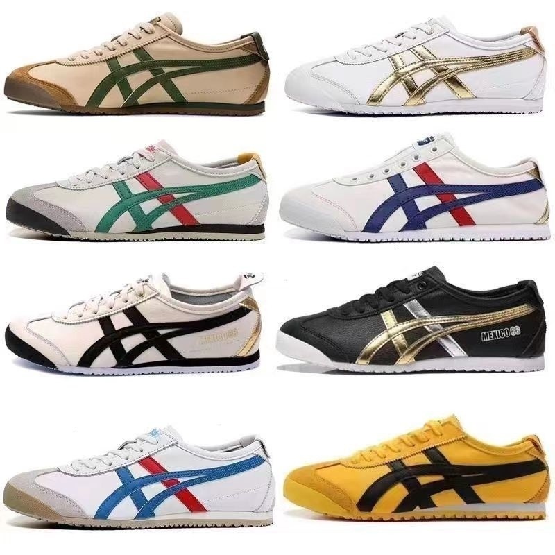 Omito Onitsuka Tiger asicsmexico66homens e mulheres tênis de corrida ...