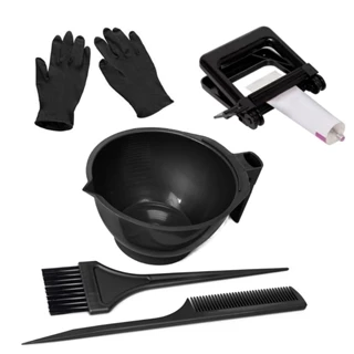 Kit Profissional Tintura: 1 Pincel 1 Cumbuca 1 Par De Luva em Oferta na Shopee