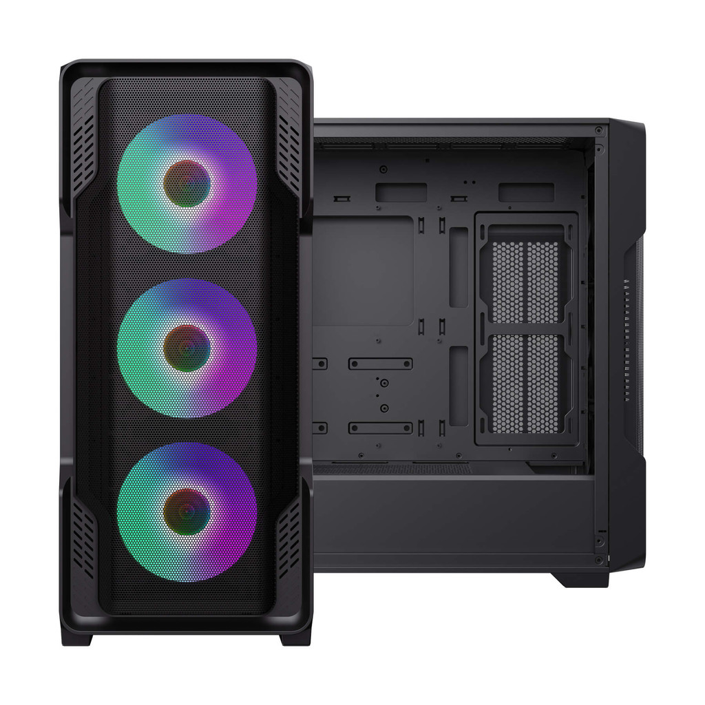 Gabinete Gamemax Tower Atx Vidro Siege Preto 3 Fans