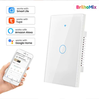 Tomada inteligente com interruptor WiFi, 1/2/3 chaves, fácil de instalar