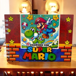 Livro De Colorir Super Mario com 50 Folhas 180g Capa Dura ENTREGA RÁPIDA ! em Oferta na Shopee