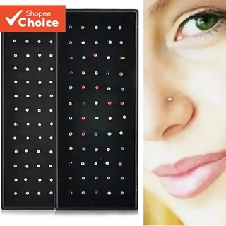 60 Peças De Anéis De Nariz De Aço Inoxidável Conjunto De Joias Corporais Para Homens E Mulheres Piercing em Oferta na Shopee