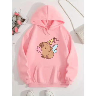 Moletom Capivara Feliz Fofa Tumblr Casaco Premium Canguru Com Capuz