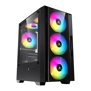 Gabinete Gamer Acegeek Stratus Glass, Mid-Tower, Lateral de Vidro, Preto, AG-STRATUS-GLASS-BK em Oferta na Shopee