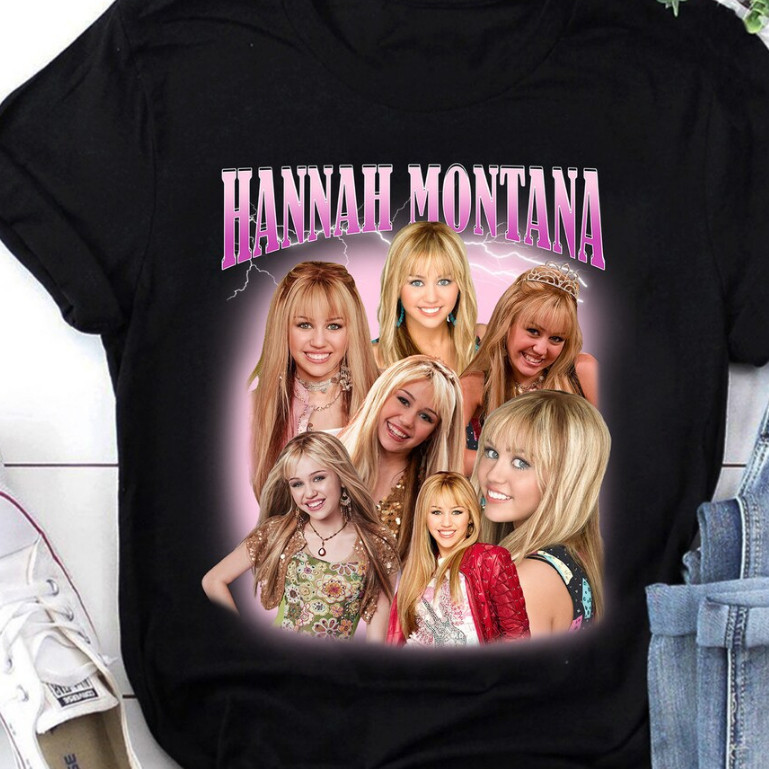 Camiseta Unissex Algodão Hannah Montana Vintage Camisa Samam