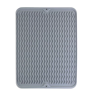Tapete Escorredor de Louças 40x30 Silicone Antiderrapante Organizador p/ Cozinha Utensílios Copos Xícaras Talheres