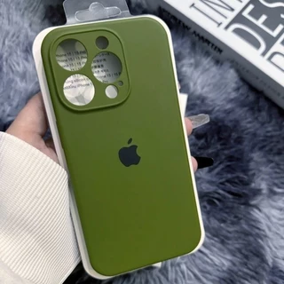 Capa De Silicone Verde Floresta Para iPhone 16/15/14/13/12/11/Pro max/Plus Proteção Anti-Queda