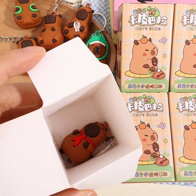 1/3Pcs Capybara Blind Box Keychain-Porta-Chaves-Saco