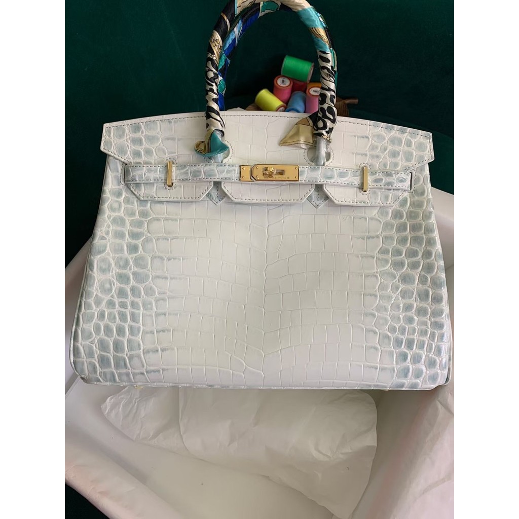 Maverick Leather Birkin 30 Crocodile Leather Meia bolsa feminina de três tamanhos 0DNP