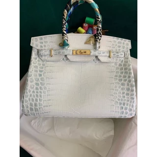 Maverick Leather Birkin 30 Crocodile Leather Meia bolsa feminina de três tamanhos 0DNP