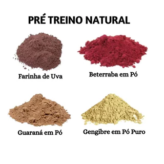 Pré Treino Natural Em Pó (uva, Beterraba, Guaraná, Gengibre)