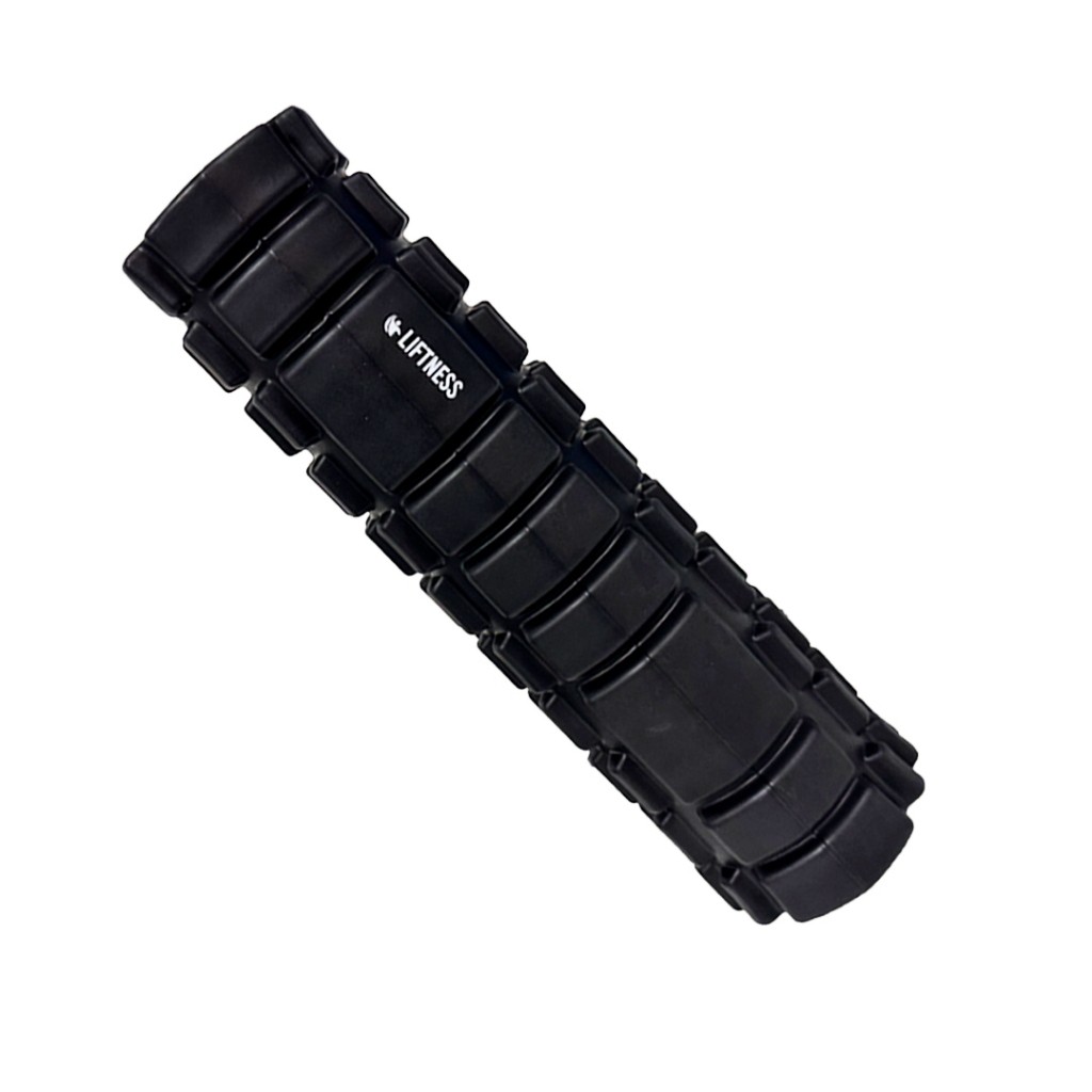 ROLO PARA LIBERAÇÃO MIOFASCIAL YOGA PILATES FUNCIONAL 30x8CM PRETO