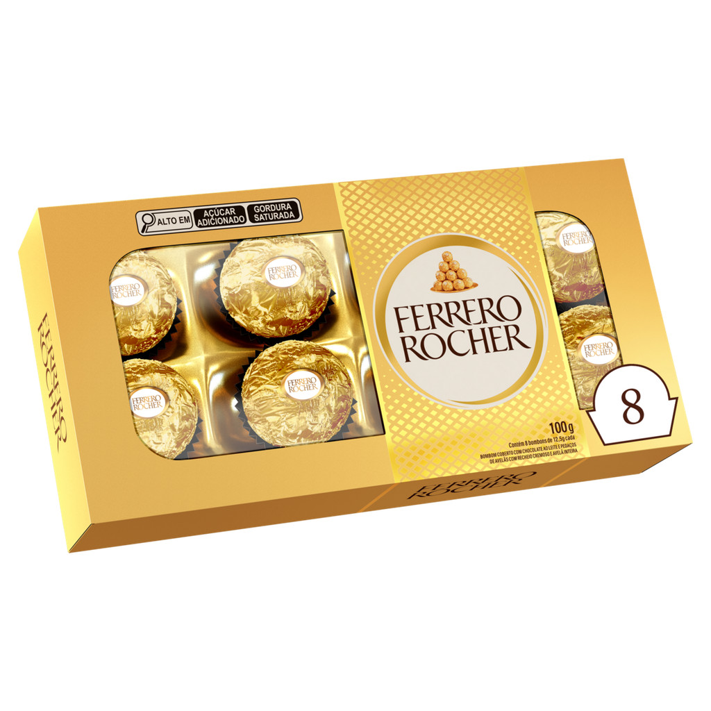 Ferrero Rocher 8 unidades | Shopee Brasil