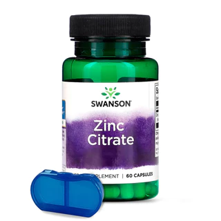Citrato de Zinco 30 mg Swanson 60 Capsulas + Porta Cápsulas