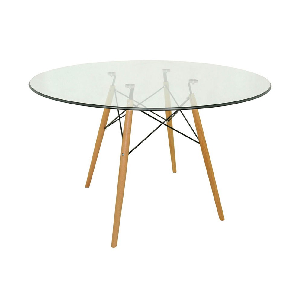 Mesa Eames Eiffel Redonda 90cm - Vidro