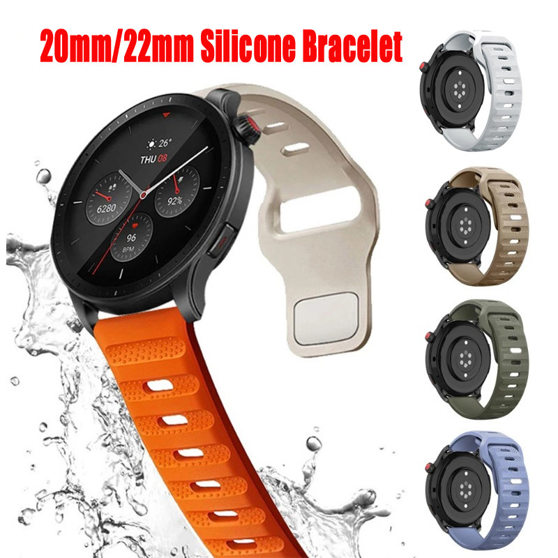 20mm 22mm Pulseira De Silicone Oceano Para Huami Amazfit GTR 2 3 4 42mm