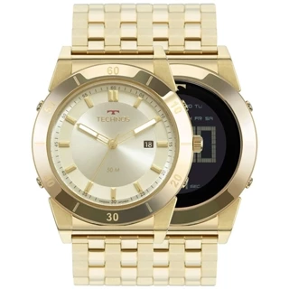 Relógio Technos Masculino Curvas Dourado - 1S13CQ/4X