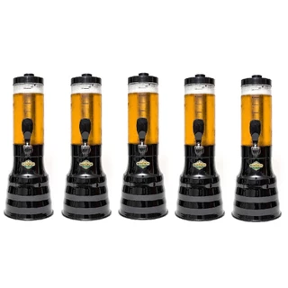 5 Torre De Chopp Chopeira Beer 2.2 Litros Com 10 Refil Gelante Copo Giratório Com Alça
