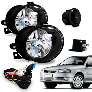 Kit Farol Auxiliar Parati G4 2005 2006 2007 2008 2009 2010 2011 2012 2013 2014 Botao Tic Tac