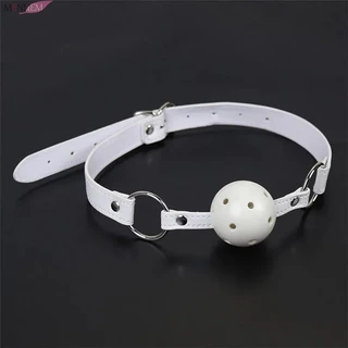 45mm Branco PU Couro Respirável Bola Mordaça Boca Restraint BDSM Erótico Sexy Cosplay Flertando Brinquedos Sexuais Para Casais Jogos Adultos