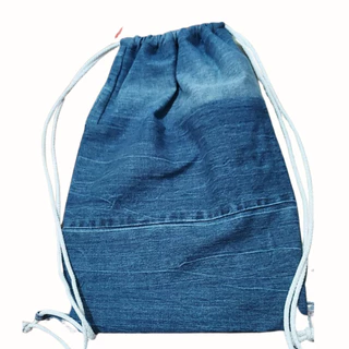Mochila Saco Jeans Treinamento Clube Moto Com Forro