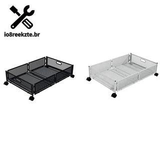 Sob A Cama Colcha Caixas De Armazenamento Grande Capacidade Gaveta De Ferro Rolante Para Roupas , Cobertores Organizador De Sapatos Dobrável