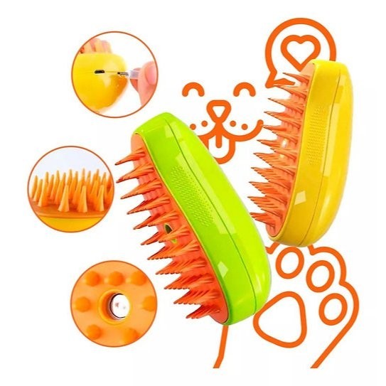 Escova Vapor 3 Em 1 Tira Pelo Pet Recarregável Usb Cão Gato JY-96 | Shopee Brasil