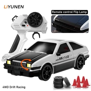 AE86 RC Lâmpada Dobrável Drift Car Toy 4WD Acelerador Proporcional Profissional 2.4G Controle Remoto Carro De Corrida De Alta Velocidade Menino Crianças Brinquedos Recarregáveis