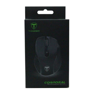 Mouse Gamer T-Dagger Corporal Wireless 2400 DPI – Preto, USB, Design Ergonômico e Sem Fio