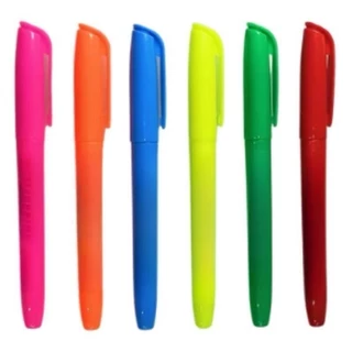 Kit 12 Marca Texto (6 Neon + 6 pastel) HighLighter Pen Florescente e Pastel