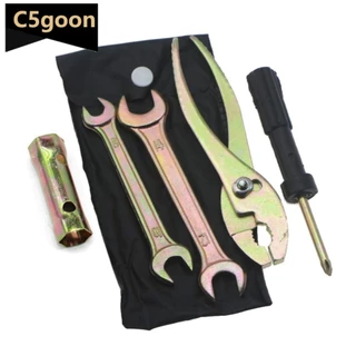 C5GOON 5 Pçs Motocicleta Vela De Ignição Chave Soquete Kit Ferramentas Liga Alumínio Alicate Reparo Chaves Fenda Com Sac