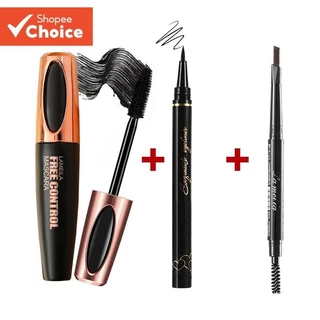 3 Pçs/set Conjunto De Maquiagem Para Os Olhos Rímel + Delineador + Sobrancelha Lápis De Iniciante em Oferta na Shopee