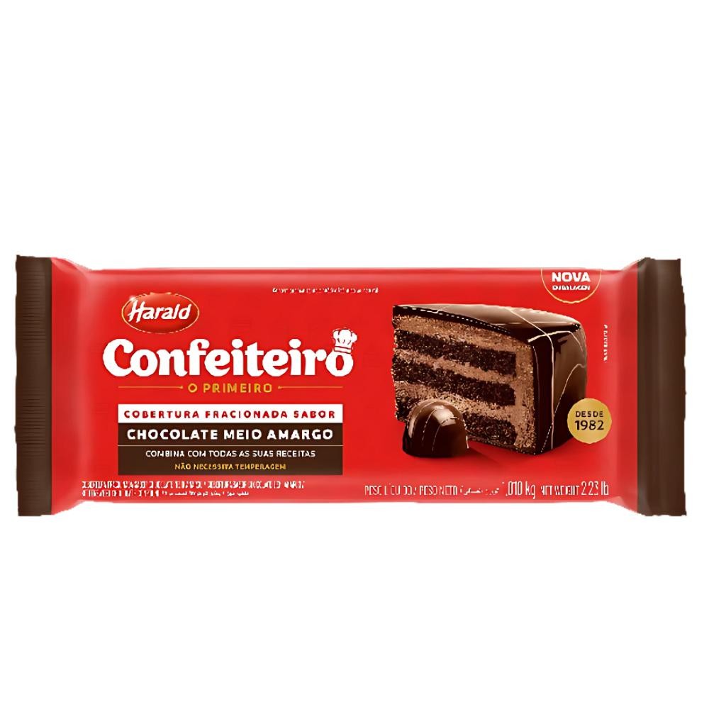 Chocolate em Barra Fracionada Confeiteiro Meio Amargo - Hara