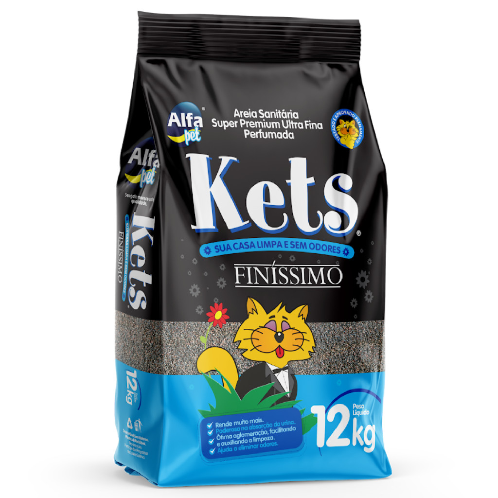 Areia Higiênica Kets Finissimo 12kg