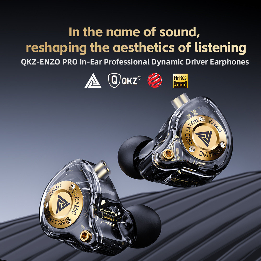 QKZ ENZO PRO HIFI 11mm Unidade De Driver Cabo Substituível Fones