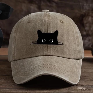 Boné De Beisebol Ajustável Com Estampa De Gato Fofo , Masculino E Feminino , Adequado Para Viagens Ao Ar Livre Lazer , L