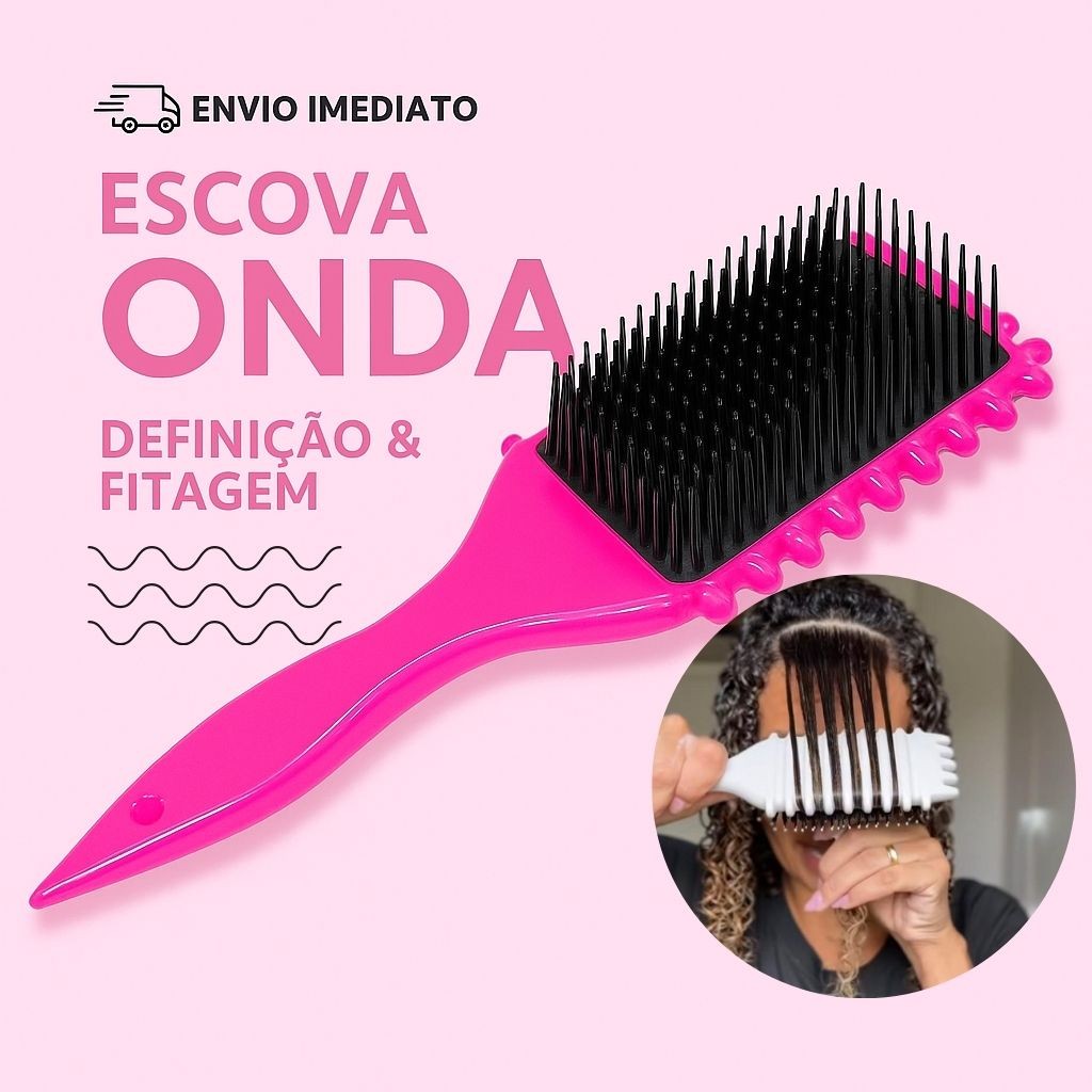 Escova de Cabelo Cacheado Ondulação Definição de Cachos e Finalização ...
