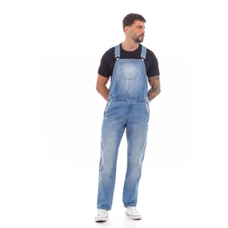 JARDINEIRA JEANS MASCULINA BÁSICA 23378