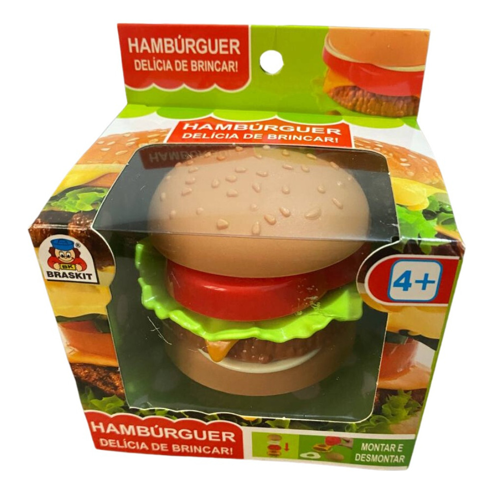 Brinquedo Hamburguer Delicia De Brincar Monta e Desmonta | Shopee Brasil