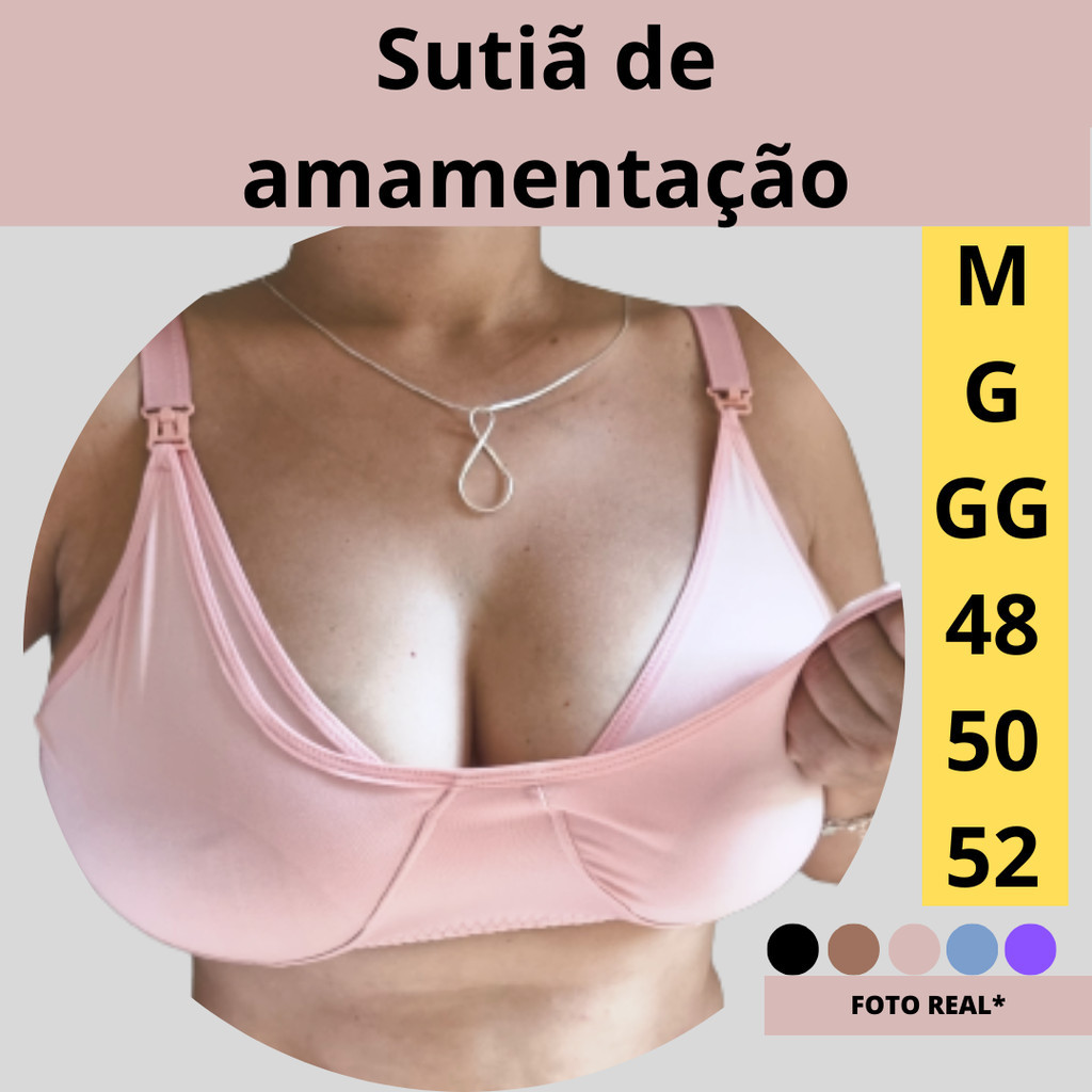 Kit 3 Sutiã Amamentação Reforçado Microfibra Alça Abre Fácil Gestante Grávida.