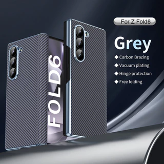 Capa Protetora Anti-Queda Para PC De Fibra De Carbono Galvanizada Samsung Galaxy Z Fold 6 ZFold6 Fold5 Fold4 Fold3 5G