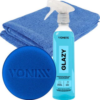 Glazy 500ml Limpa Vidros 4 Em 1 Reduz Atrito Pano Aplicador